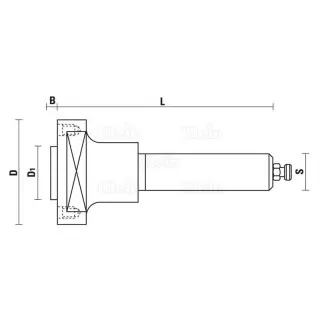 Arbre porte lame - KLEIN T128.141.R - Q 20x60 x L 90 x al 22 mm