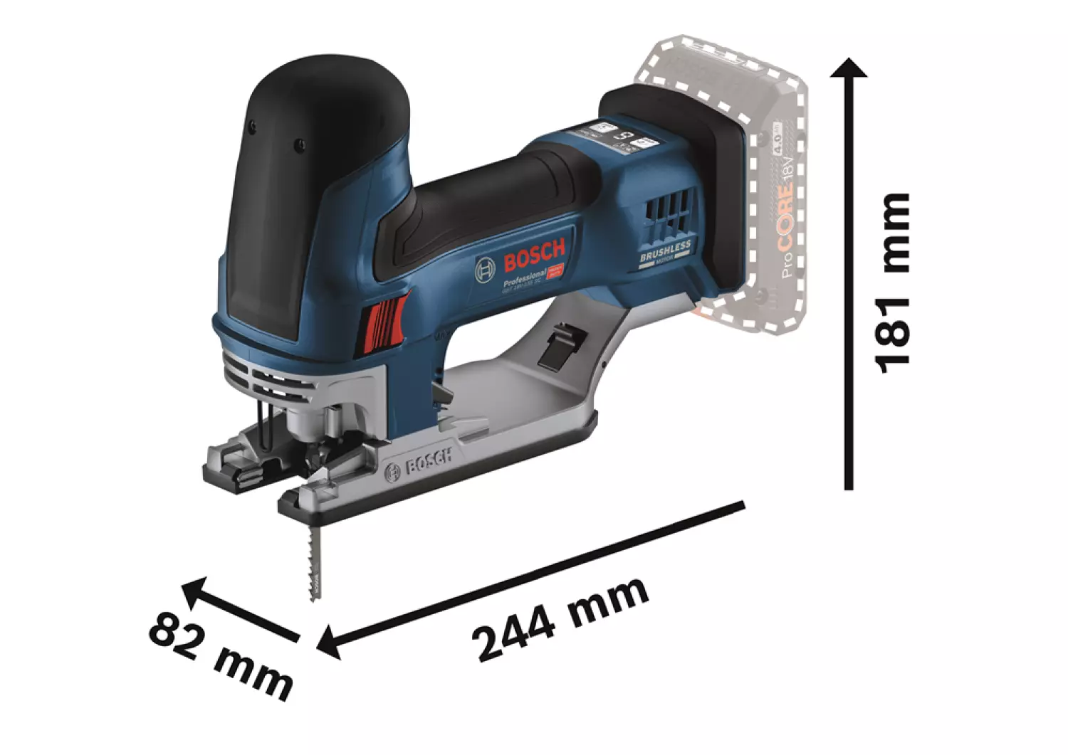 Bosch GST 18V-155 SC Scie sauteuse sans fil