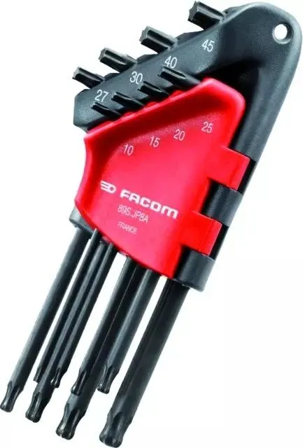 Cle male torx longue tete spherique - etui de 8 cles facom