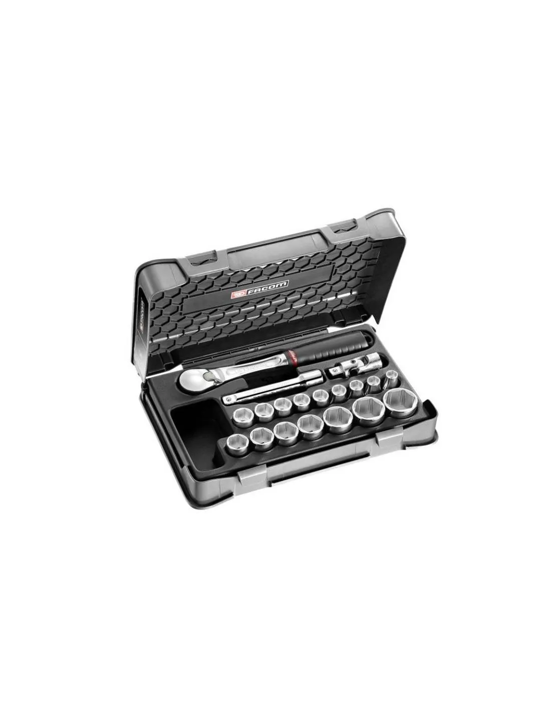 Coffret douilles 1/2" 6 pans métriques - 19 pièces - SL.161-2P6 - SL.161-2P6 - Facom