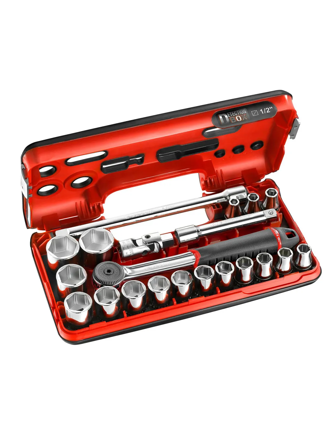 Coffret douilles 1/2" 6 pans métriques - 21 pièces - S.161B | S.161DBOX1PB - Facom