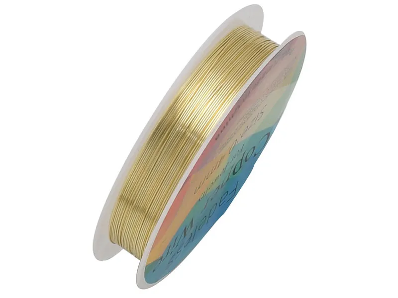 Créez vos bijoux avec cette bobine de fil de cuivre doré de 2,5 mètres