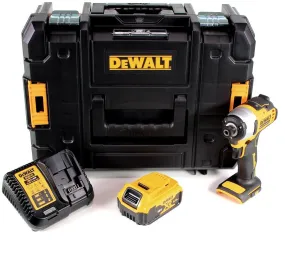 Dewalt DCF809P1T Visseuse à Chocs Sans Fil 18 V + Coffret De Transport T-STAK + 1x Batterie 5,0 Ah + Chargeur » 