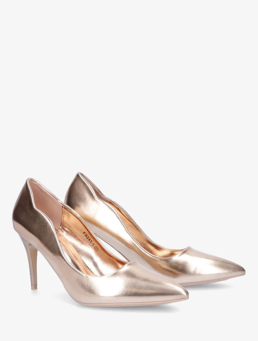 Escarpins hauts à bout pointu - Rose gold