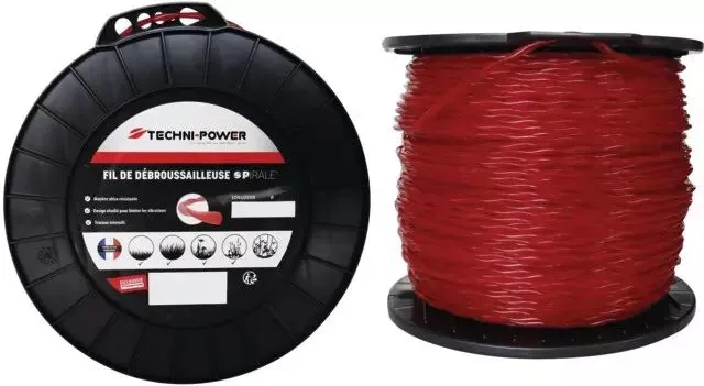 Fil de débroussailleuse nylon spirale ø2,7 mm / 283 m Techni Power