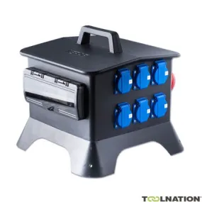 Keraf 104483 Boîte de distribution tout caoutchouc 2 x 32A 5p 6 x Schuko