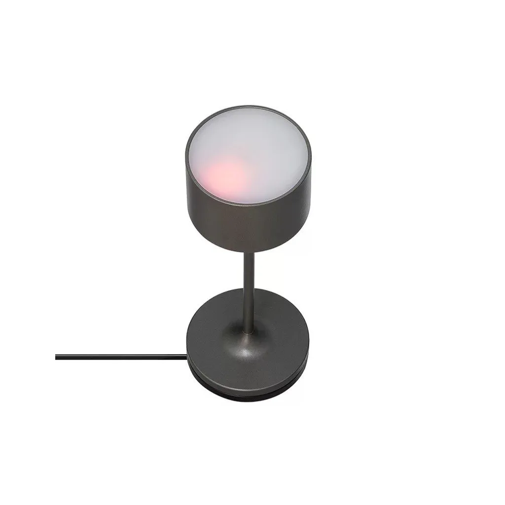 Lampe de table sans fil FAROL MINI 19,5 cm, LED, gunmetal, aluminium, Blomus ✔ 101,95 € ⭕ Kulina