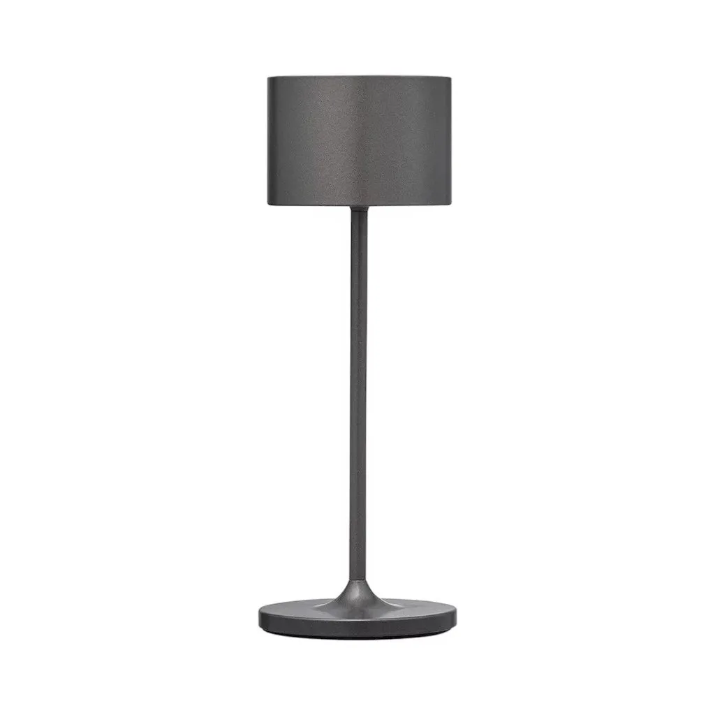 Lampe de table sans fil FAROL MINI 19,5 cm, LED, gunmetal, aluminium, Blomus ✔ 101,95 € ⭕ Kulina