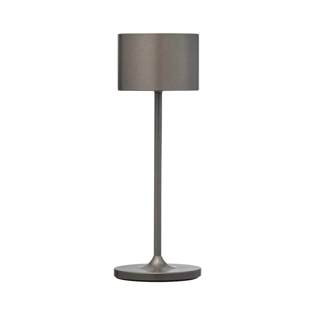 Lampe de table sans fil FAROL MINI 19,5 cm, LED, métal brûlé, aluminium, Blomus ✔ 101,95 € ⭕ Kulina