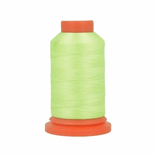 Lot de 3 bobines fil mousse polyester 1000m fabriqué en france pour surjeteuse vert anis