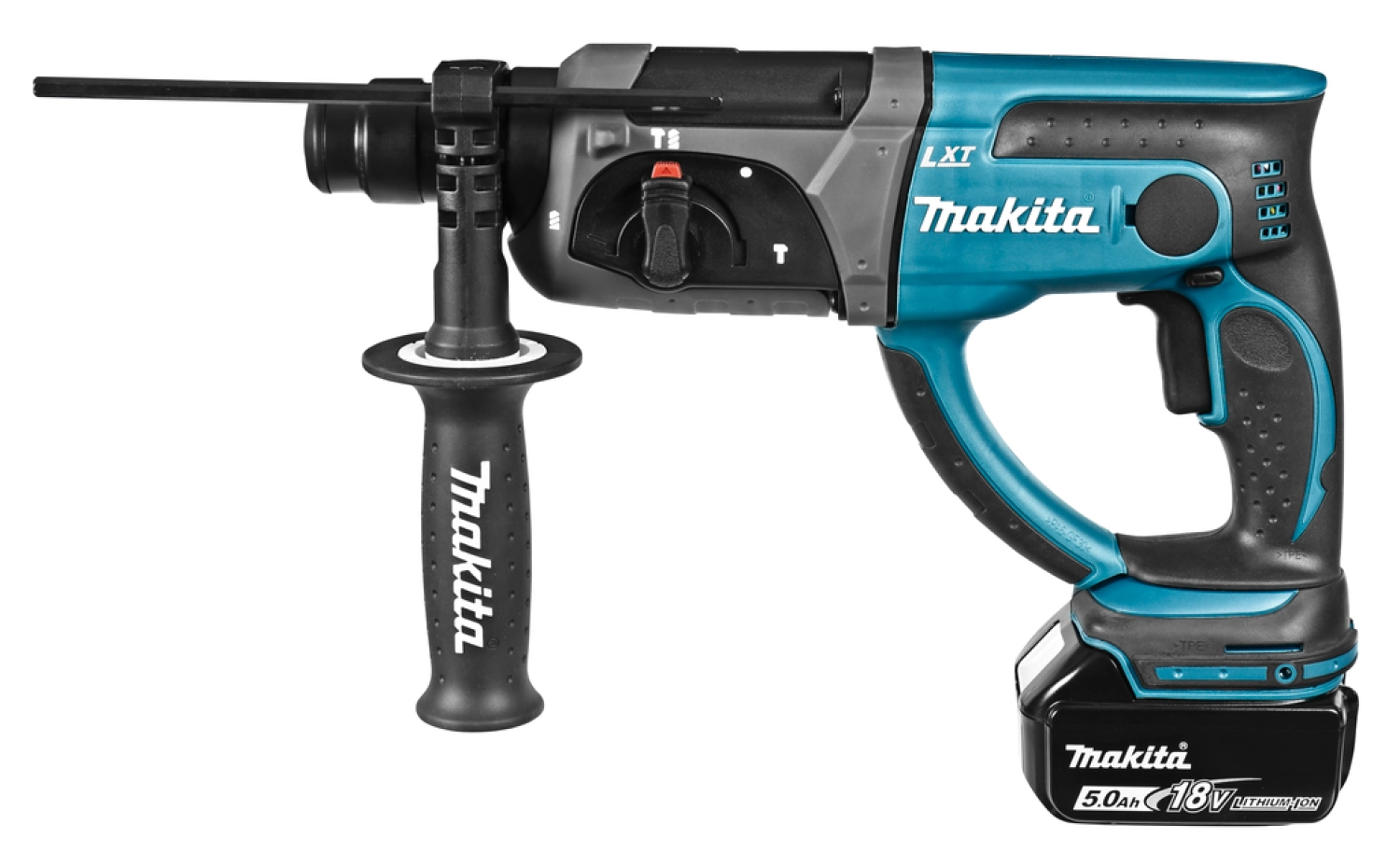 Makita DHR202RTJ Perforateur burineur sans-fil - 18V Li-ion - SDS-plus - Kit (2x 5,0 Ah) - MAKPAC - 2 J