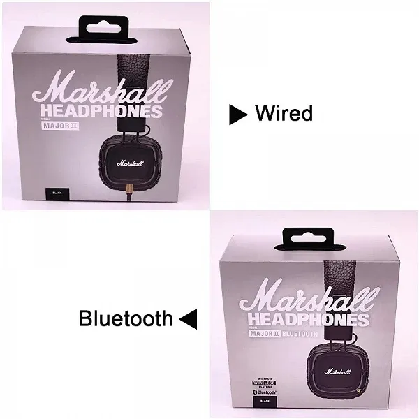 Marshall-Casque sans fil filaire MAJOR II 2, basses profondes, 40mm, pilotes dynamiques, portable, pliable, casque Bluetooth pou