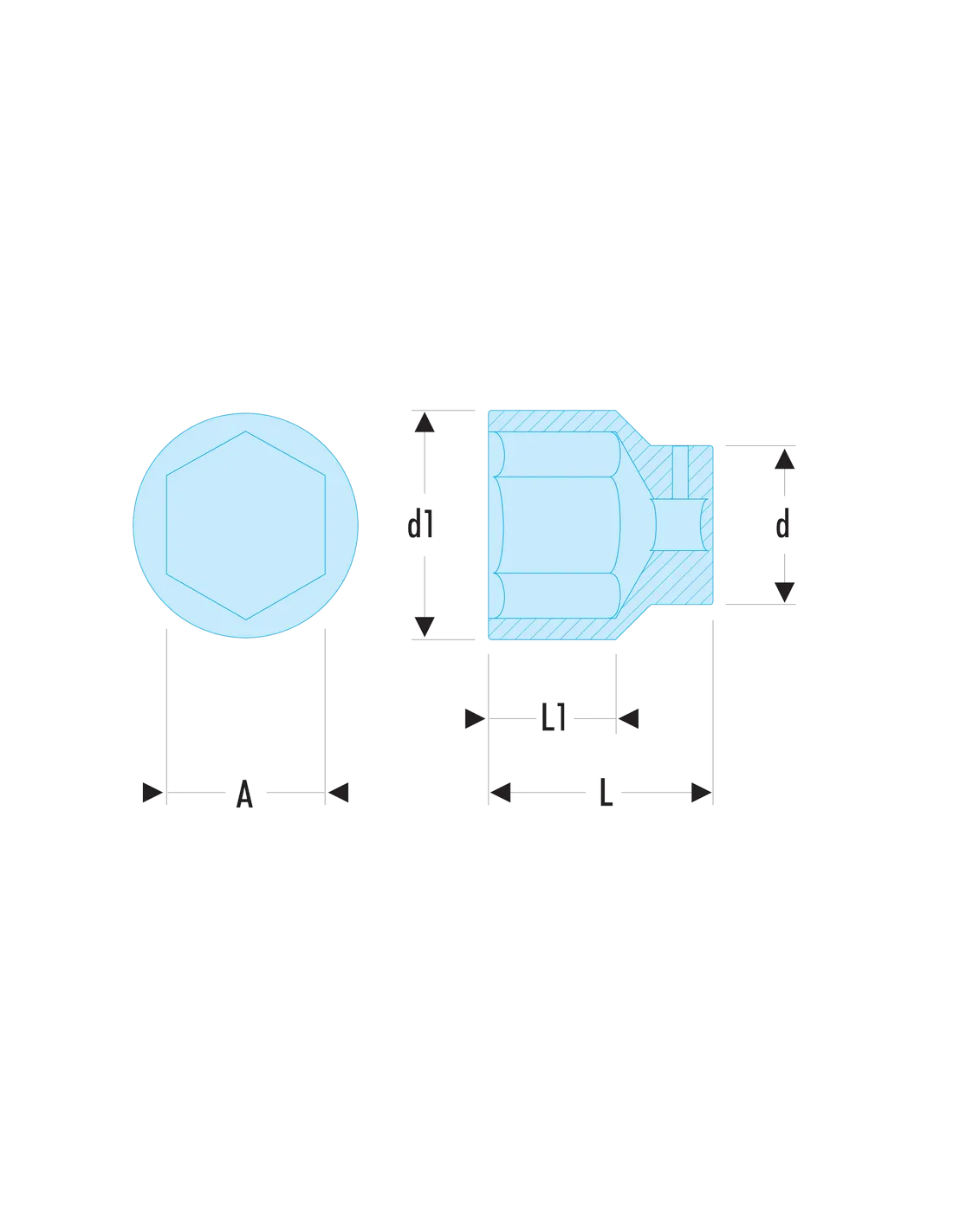 M.HA - Douilles 1" 6 pans en pouces - M.2'1/2HA - Facom