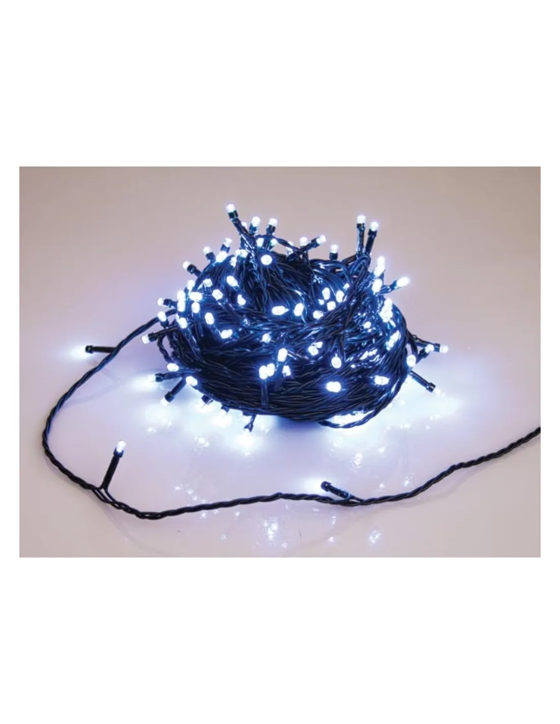 novalight led - 24 m - 160 lampes blanches - fil vert