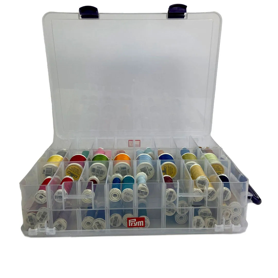 Organiseur de bobines de fil, Bote de rangement couture transparente Prym