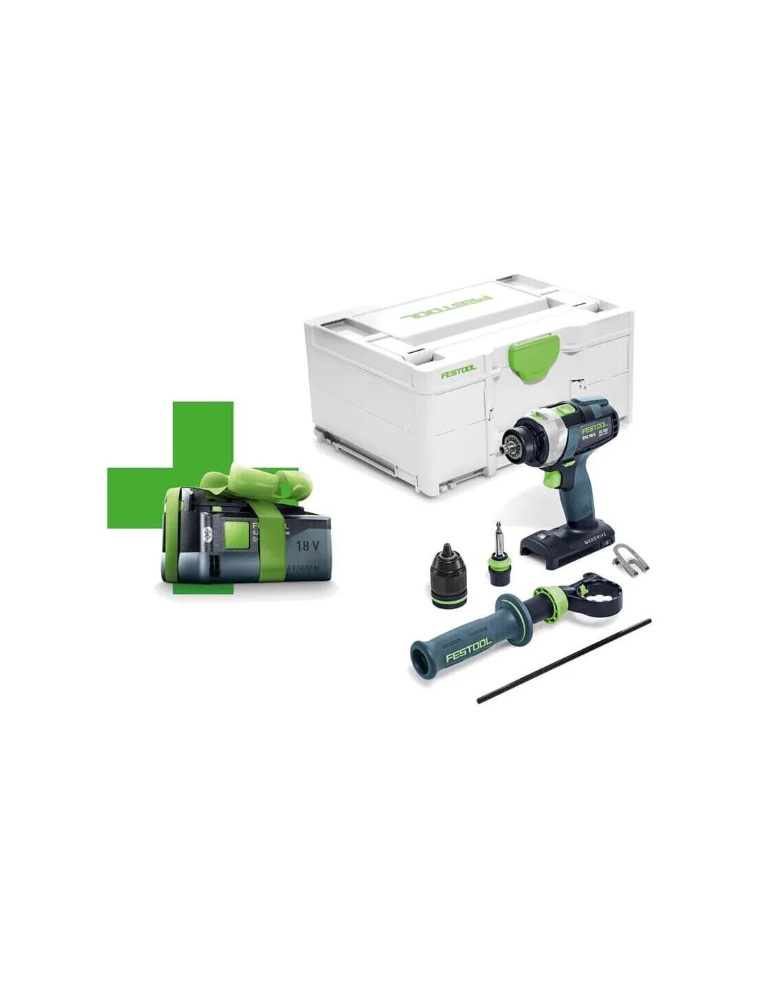 Perceuse-visseuse à percussion sans fil TPC 18/4 I-Basic-5,2 QUADRIVE | 577053 - Festool