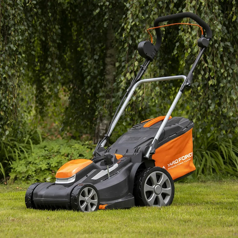 Tondeuse à gazon rotative sans fil 40cm, avec double batterie lithium-ion 2x20v et chargeur rapide - lm c40a