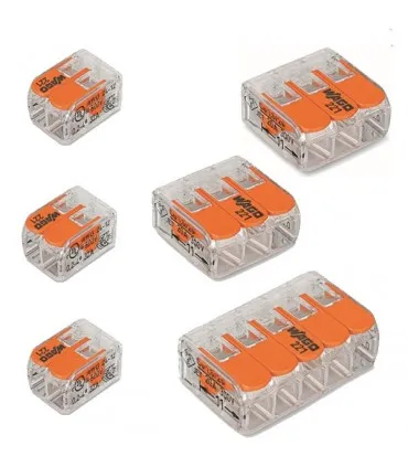 WAGO Lot-WAGO6 | 6 Bornes WAGO raccordement fil souple/rigide max 6mm²